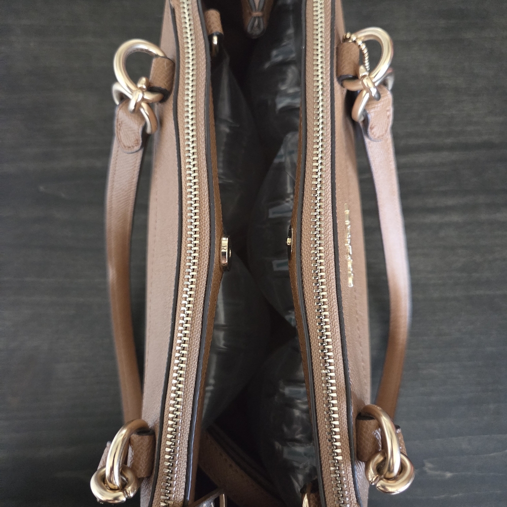 Coach Caramel Leather Savannah Carryall Bag - Picture 5 of 8